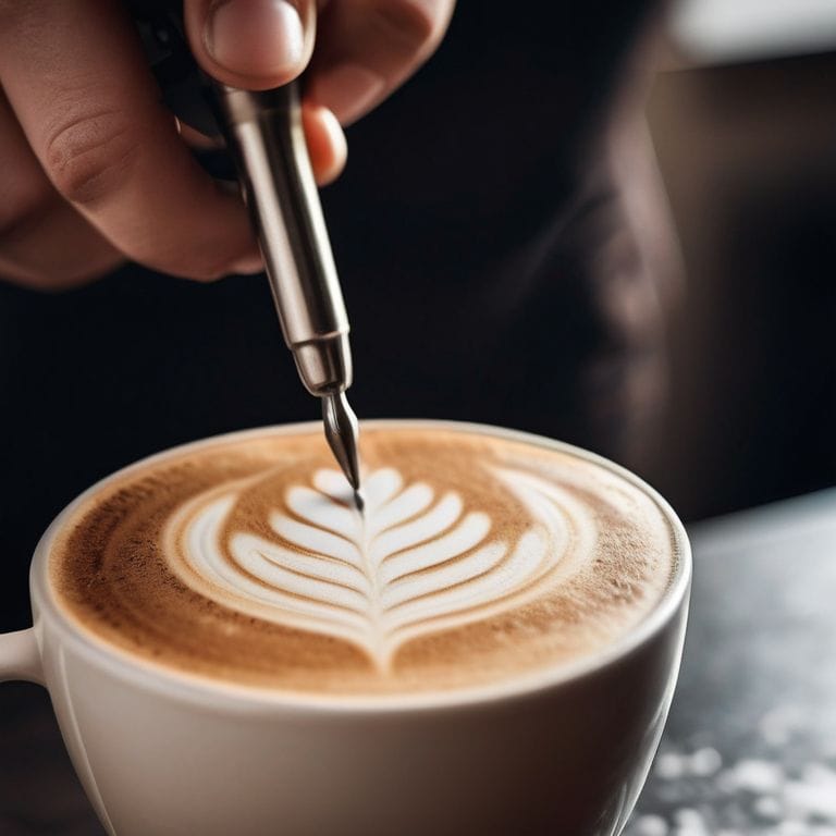 Latte art Etching design