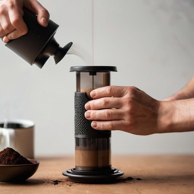 Aeropress Inverted Method coffee brewing