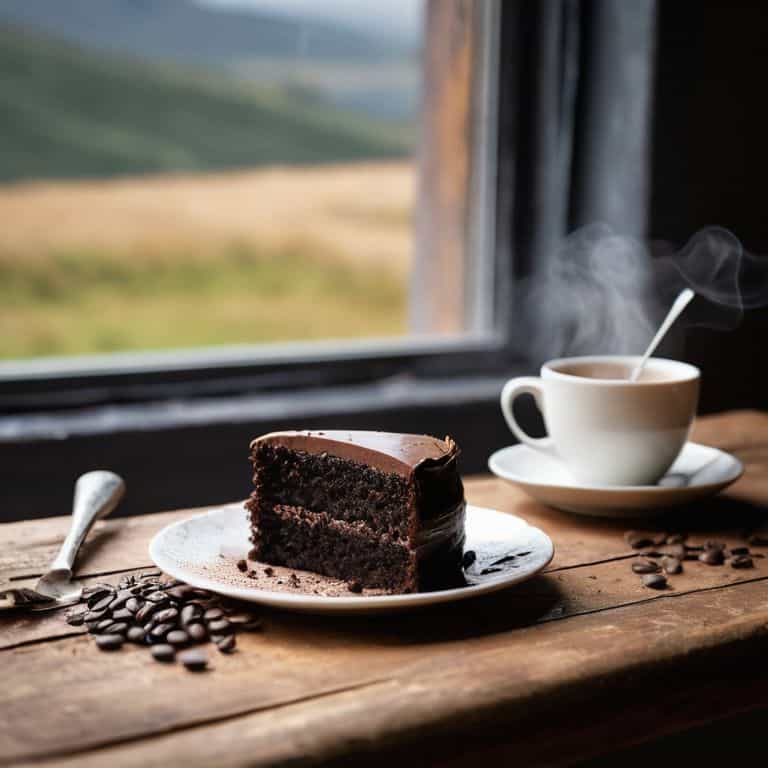 Coffee infused chocolate cake